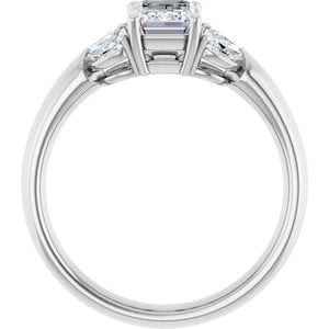 Rings 14K White 7x5 mm Emerald Engagement Ring Mounting
