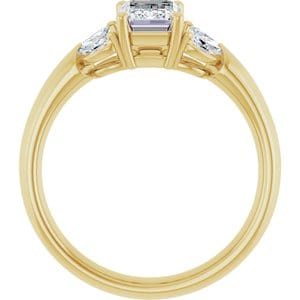 Rings 14K Yellow 7x5 mm Emerald Engagement Ring Mounting