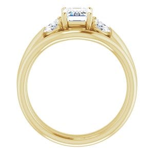 Rings 14K Yellow 7x5 mm Emerald Engagement Ring Mounting
