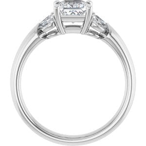 Rings 14K White 5 mm Square Engagement Ring Mounting