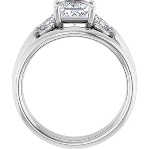 Rings 14K White 5.5 mm Square Engagement Ring Mounting