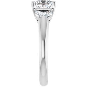 Rings 14K White 5.5 mm Square Engagement Ring Mounting