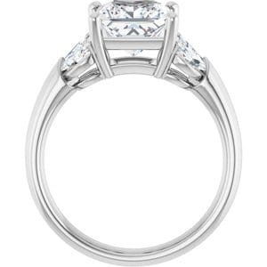 Rings 14K White 7 mm Square Engagement Ring Mounting