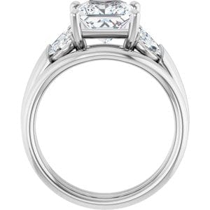 Rings 14K White 7 mm Square Engagement Ring Mounting