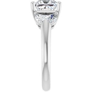 Rings 14K White 7 mm Square Engagement Ring Mounting
