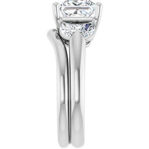 Rings 14K White 7 mm Square Engagement Ring Mounting