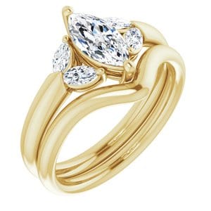 Rings 14K Yellow 9x4.5 mm Marquise Engagement Ring Mounting