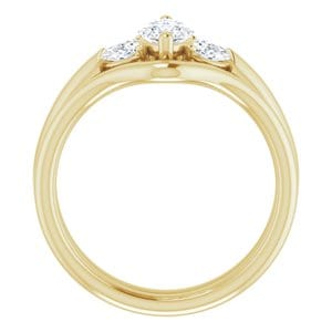 Rings 14K Yellow 9x4.5 mm Marquise Engagement Ring Mounting
