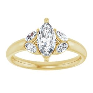 Rings 14K Yellow 9x4.5 mm Marquise Engagement Ring Mounting