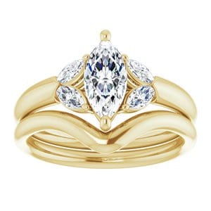 Rings 14K Yellow 9x4.5 mm Marquise Engagement Ring Mounting
