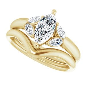 Rings 14K Yellow 9x4.5 mm Marquise Engagement Ring Mounting