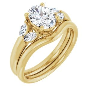 Rings 14K Yellow 8x6 mm Oval Engagement Ring Mounting