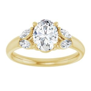 Rings 14K Yellow 8x6 mm Oval Engagement Ring Mounting