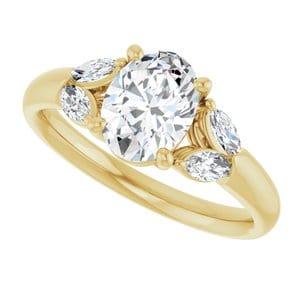 Rings 14K Yellow 8x6 mm Oval Engagement Ring Mounting