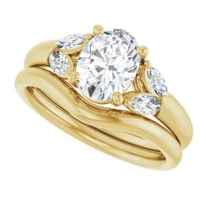 Rings 14K Yellow 8x6 mm Oval Engagement Ring Mounting