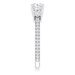 Rings 14K White 4.8 mm Round Engagement Ring Mounting