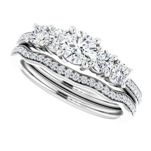Rings 14K White 4.8 mm Round Engagement Ring Mounting