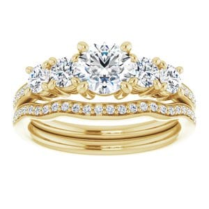Rings 14K Yellow 5.8 mm Round Engagement Ring Mounting