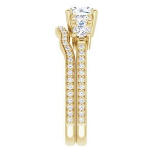 Rings 14K Yellow 5.8 mm Round Engagement Ring Mounting
