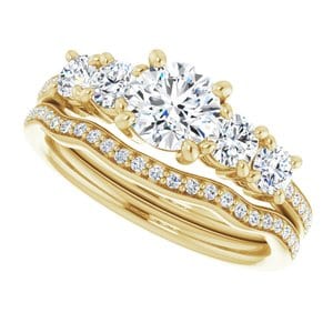Rings 14K Yellow 5.8 mm Round Engagement Ring Mounting