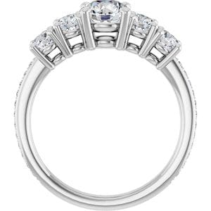 Rings Platinum 6 mm Round Engagement Ring Mounting