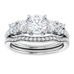 Rings Platinum 6 mm Round Engagement Ring Mounting