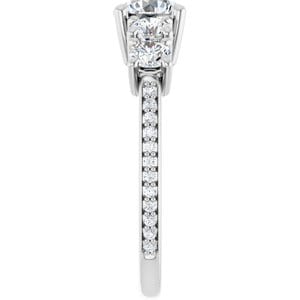 Rings Platinum 6 mm Round Engagement Ring Mounting