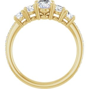 Rings 10K Yellow 7x5 mm Oval Engagement Ring Mounting