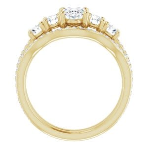 Rings 10K Yellow 7x5 mm Oval Engagement Ring Mounting