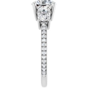 Rings 14K White 7 mm Round Engagement Ring Mounting