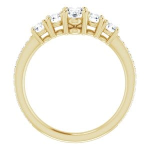 Rings 10K Yellow 6x4 mm Oval Engagement Ring Mounting