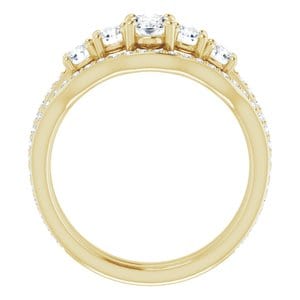 Rings 10K Yellow 6x4 mm Oval Engagement Ring Mounting