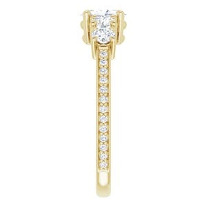 Rings 10K Yellow 6x4 mm Oval Engagement Ring Mounting