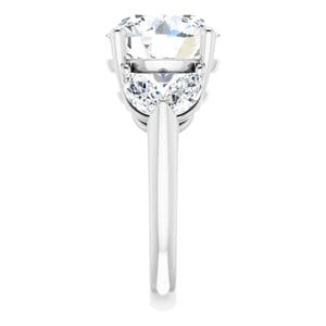 Rings Platinum 11 mm Round Engagement Ring Mounting