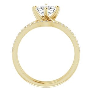 Rings 14K Yellow  5 mm Square Engagement Ring Mounting