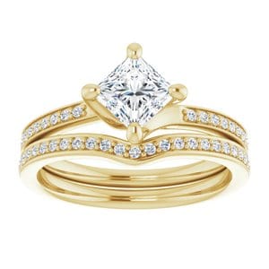 Rings 14K Yellow  5 mm Square Engagement Ring Mounting