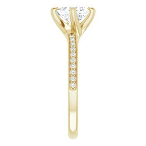 Rings 14K Yellow  5 mm Square Engagement Ring Mounting