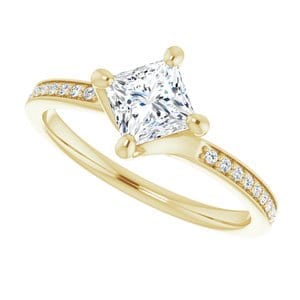 Rings 14K Yellow  5 mm Square Engagement Ring Mounting
