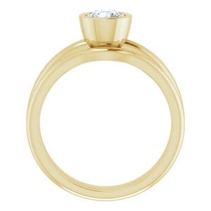 Rings 14K Yellow 5.5 mm Round Engagement Ring Mounting