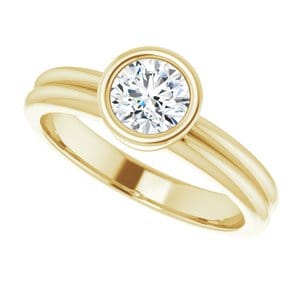 Rings 14K Yellow 5.5 mm Round Engagement Ring Mounting