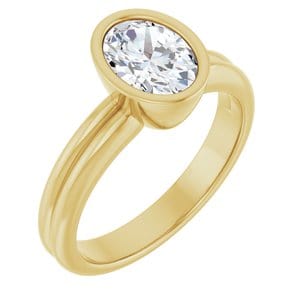 Rings 14K Yellow 8x6 mm Oval Engagement Ring Mounting