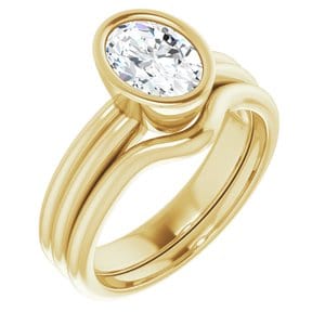 Rings 14K Yellow 8x6 mm Oval Engagement Ring Mounting