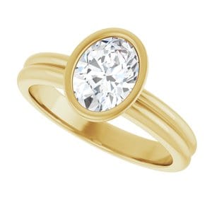 Rings 14K Yellow 8x6 mm Oval Engagement Ring Mounting