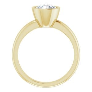 Rings 14K Yellow 7 mm Round Engagement Ring Mounting