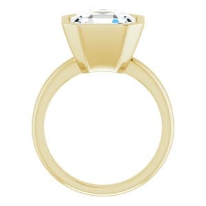 Rings 14K Yellow 10 mm Asscher Engagement Ring Mounting