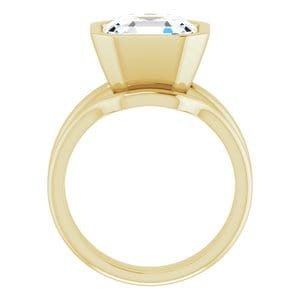 Rings 14K Yellow 10 mm Asscher Engagement Ring Mounting