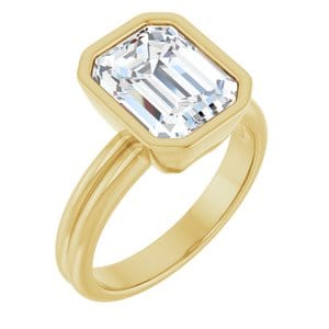 Rings 14K Yellow 10x8 mm Emerald Engagement Ring Mounting