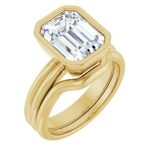 Rings 14K Yellow 10x8 mm Emerald Engagement Ring Mounting
