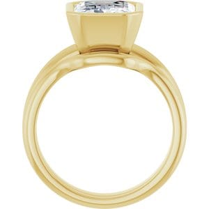 Rings 14K Yellow 10x8 mm Emerald Engagement Ring Mounting