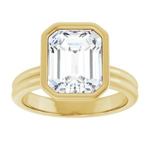 Rings 14K Yellow 10x8 mm Emerald Engagement Ring Mounting